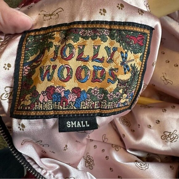 Highly Preppy Red Velvet Lace Dress Sz S Romantic Gothic Vampirecore Regencycore - Picture 14 of 14